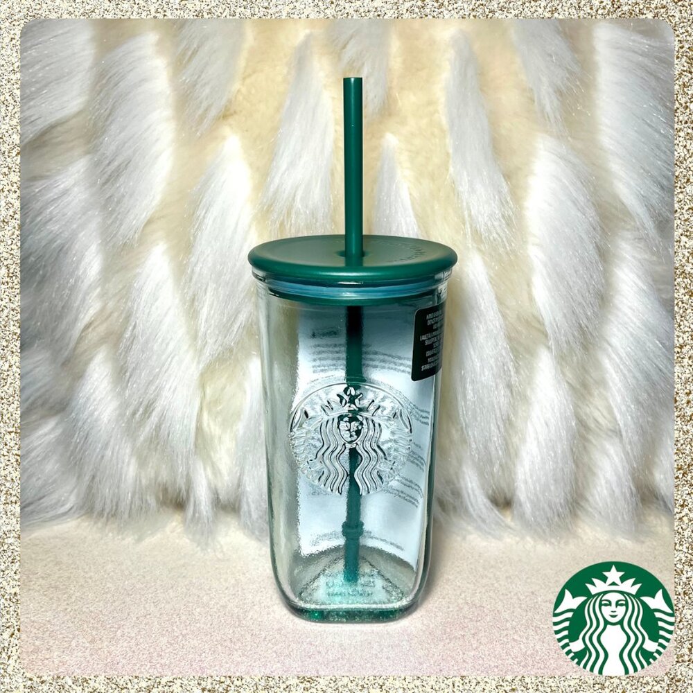 💚♻️ NWT 2026 Starbucks Green Recycled Glass 16oz Cold Cup Tumbler